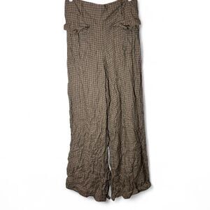 American Eagle Wide Leg Plaid Front Pocket Pants Size Sm